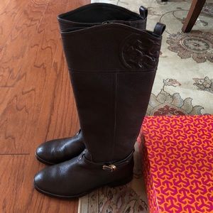 Tory Burch Marlene riding boots- brown(US 7.5)